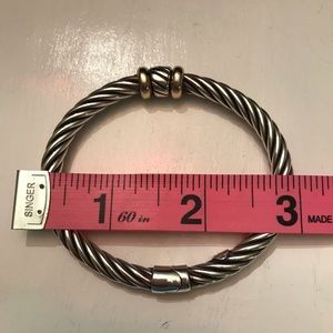 ALS ITALY Sterling/14k Gold Cable Bracelet